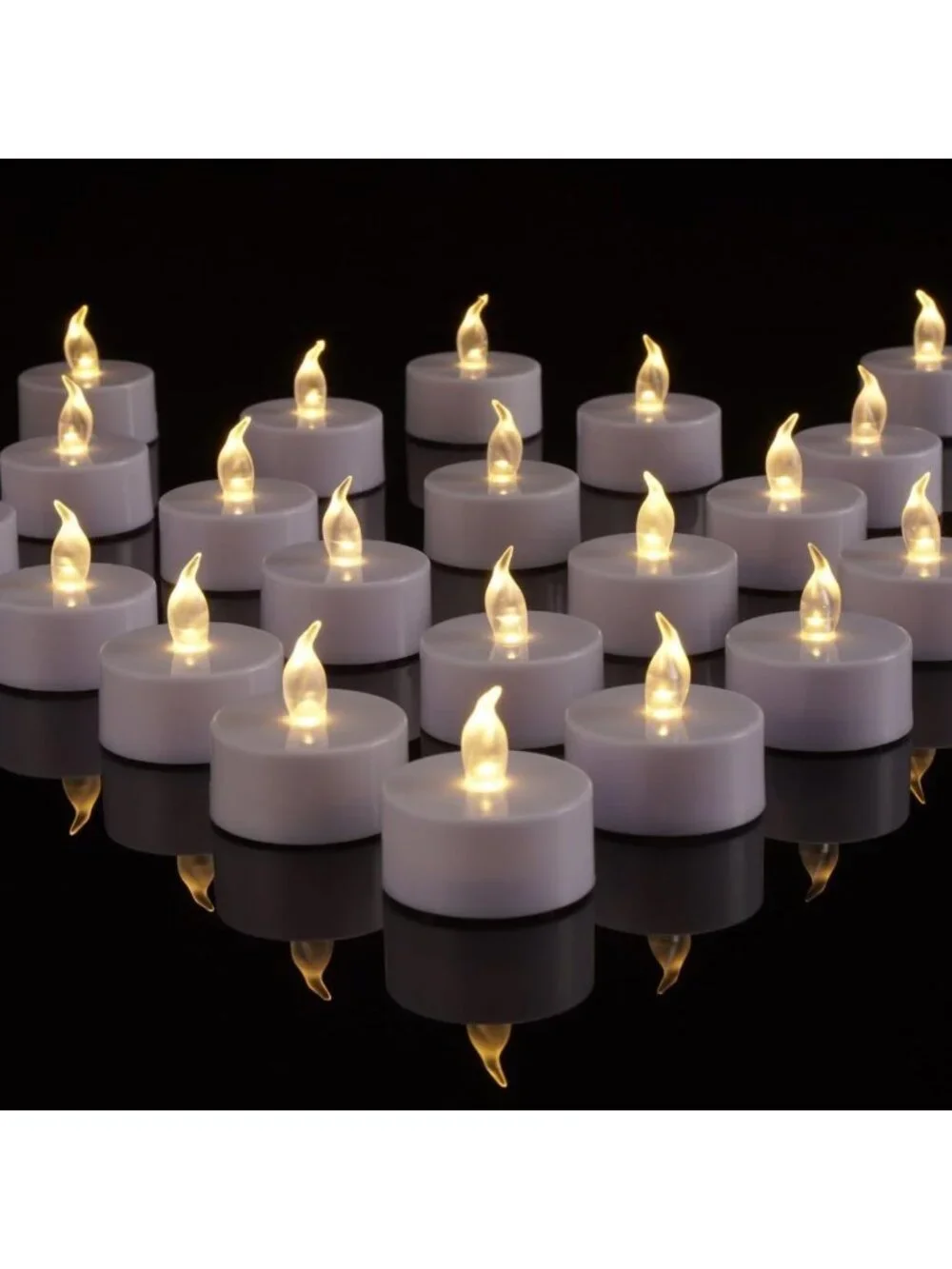 200 Flameless LED Tea Light Candles - Battery Operated, Warm White Glow, Perfect